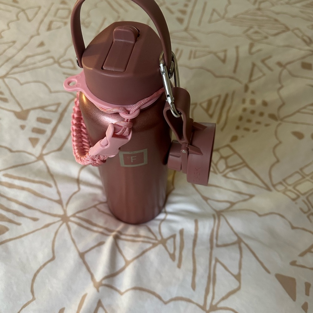 Stylish Pink Water Bottle with Handle